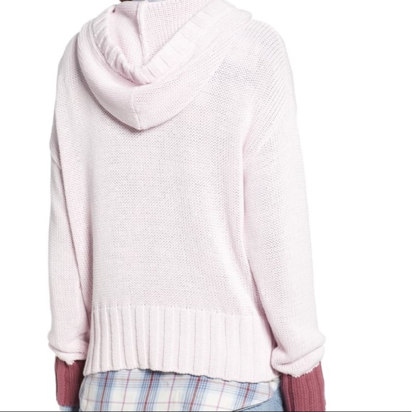 Treasure & Bond Contrast Cuff Hooded Sweater - Picture 2 of 8